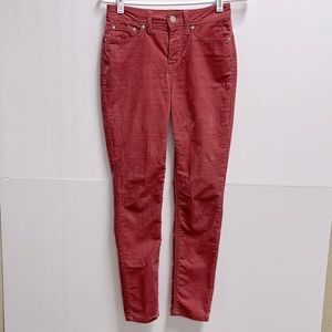 Lauren Conrad High Rise Skinny Pink Velvet Size 4 B46